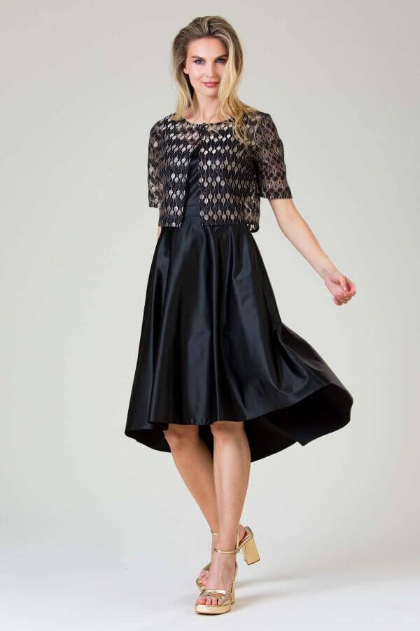 rochie satin de ocazie cu bolerou rochie satin de ocazie cu bolerou