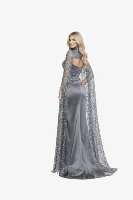 rochie lunga dantela si paiete